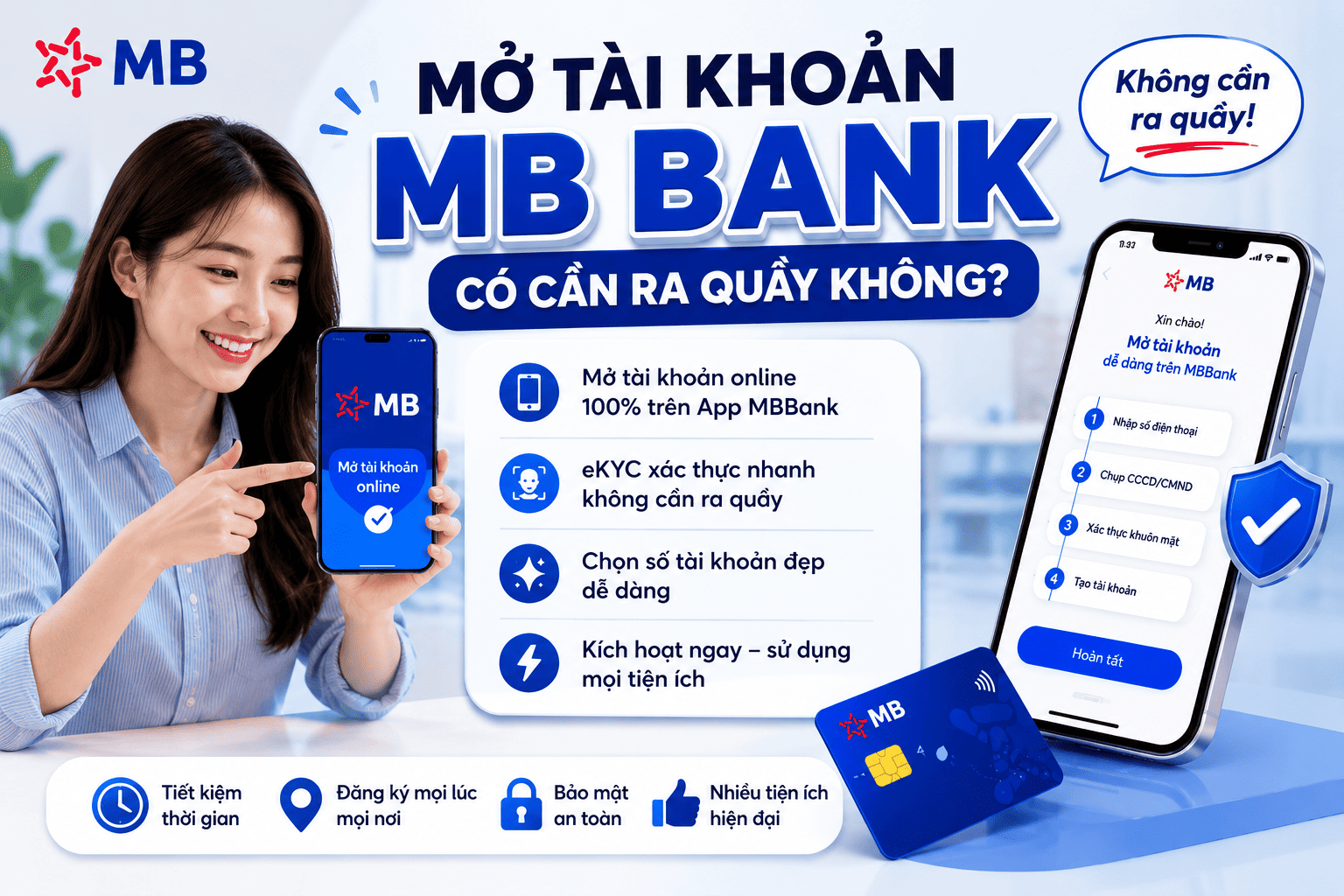Mở Tài Khoản MB Bank Có Cần Ra Quầy Không?